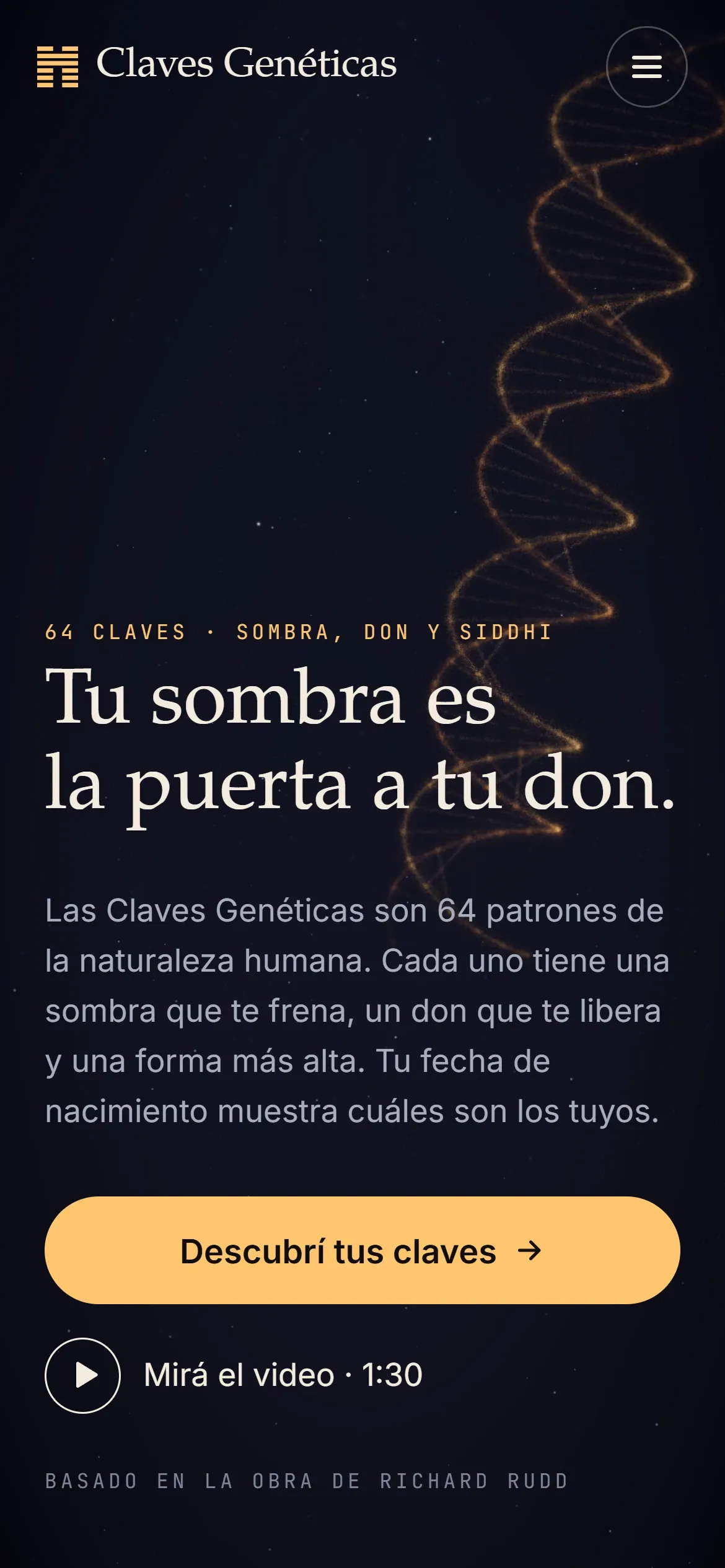 Portada del rediseño de Claves Genéticas en el celular