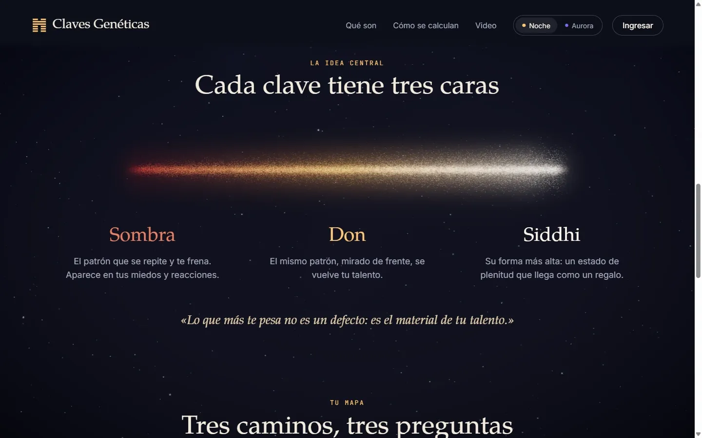 Claves Genéticas en la compu: «Cada clave tiene tres caras»: sombra, don y siddhi